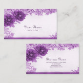 Paarse bloemen bloeien Visitekaartje (Voorkant / Achterkant)