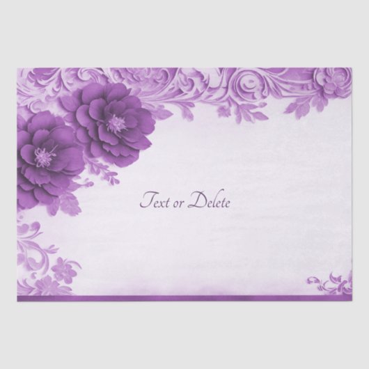 Paarse bloemen bloeien weefselpapier tissuepapier (Voorkant)