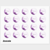 Paarse Bloemen Bloeien Zegel bruiloft Sticker (Vel)