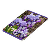 Paarse Bloemen Bloem Iris Moederdag Kaart Magneet (Linkerzijde)