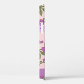 Paarse bloemen, bloemenpatroon, Jouw naam Case-Mate iPhone Case (Achterkant / Rechts)