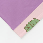 Paarse bloemen, bloemenpatroon, Jouw naam Fleece Deken (Hoek)