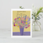 Paarse Bloemen Boeket Custom Jaar Verjaardag (Staand voorkant)