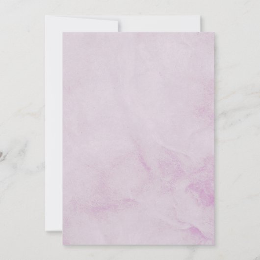 Paarse Bloemen Boho Antlers Baby shower uitnodigin Kaart (Achterkant)