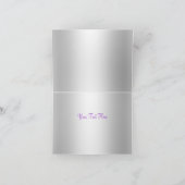 Paarse Bloemen & Boog Dank U Kaart (Binnen)