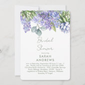 Paarse Bloemen Botanisch Rond Vrijgezellenfeest Kaart (Voorkant)