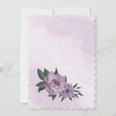 paarse bloemen botanische zitplaats kaart (Achterkant)