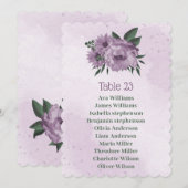 paarse bloemen botanische zitplaats kaart (Voorkant / Achterkant)