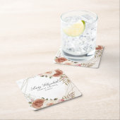 Paarse bloemen Bridgerton bruidsdouche met budget Kartonnen Onderzetters (Insitu)