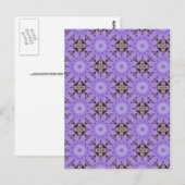Paarse Bloemen Briefkaart (Voorkant / Achterkant)
