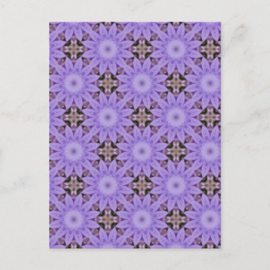 Paarse Bloemen Briefkaart (Voorkant)