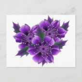 paarse bloemen briefkaart (Voorkant)