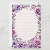 Paarse bloemen. briefpapier (Voorkant)