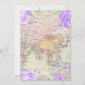 Paarse Bloemen Bruids Douche Uitnodiging (Achterkant)