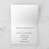 Paarse Bloemen Bruids Luncheon Uitnodiging Kaart (Binnen)