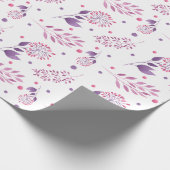 paarse bloemen bruiloft inpakpapier (Hoek)