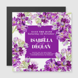 Paarse bloemen bruiloft met uitzondering van de da