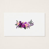 Paarse Bloemen Bruiloft Muziek Song Aanvraag Kaart (Achterkant)