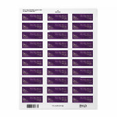 Paarse bloemen bruiloft retouradres etiket (Full Sheet)