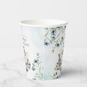 Paarse bloemen bruiloft theeparty  papieren bekers (Rechts)