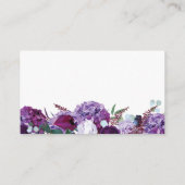 Paarse Bloemen Bruiloft Website Details Informatiekaartje (Achterkant)