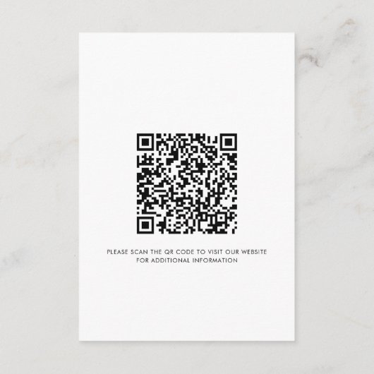 Paarse Bloemen Bruiloft Website QR Code Informatiekaartje (Achterkant)