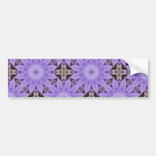 Paarse Bloemen Bumpersticker (Voorkant)