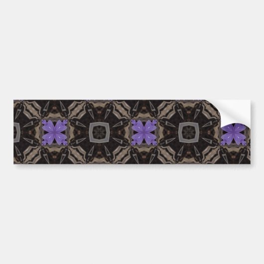 Paarse Bloemen Bumpersticker (Voorkant)