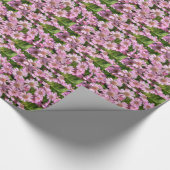 Paarse bloemen cadeaupapier (Hoek)