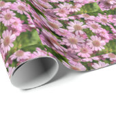 Paarse bloemen cadeaupapier (Rol Hoek)