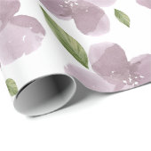 Paarse bloemen cadeaupapier (Rol Hoek)