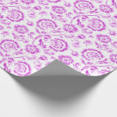 Paarse Bloemen Cadeaupapier (Hoek)