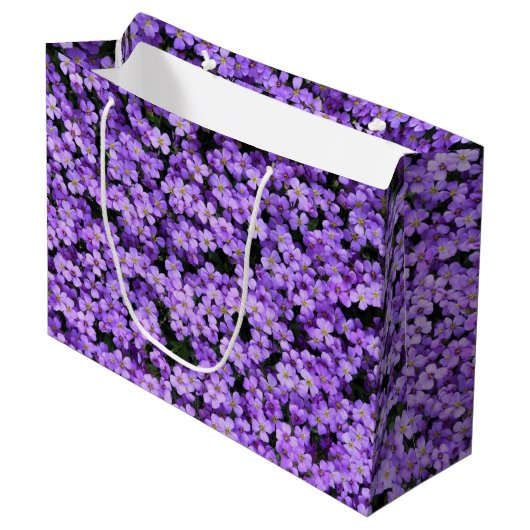 Paarse Bloemen Cadeautas Viooltjes (Voorkant Gekanteld)