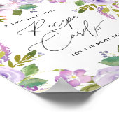 Paarse bloemen Calligrafie Schrift Receptkaart Bor Poster (Hoek)