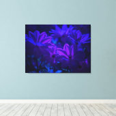 Paarse bloemen canvas afdruk (Insitu (Houten vloer))