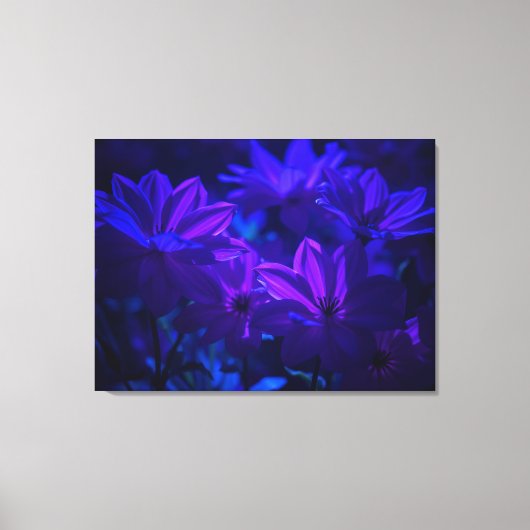 Paarse bloemen canvas afdruk (Voorkant)
