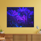 Paarse bloemen canvas afdruk (Insitu (Woonkamer))