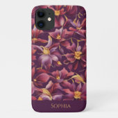 Paarse Bloemen- Case-Mate iPhone Case (Achterkant)