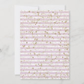 Paarse Bloemen Champagne Bridal Shower Invitation Kaart (Achterkant)