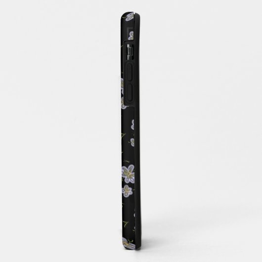 Paarse Bloemen Computer Drawn Art Case-Mate iPhone Case (Achterkant/links)