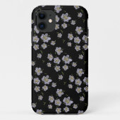 Paarse Bloemen Computer Drawn Art Case-Mate iPhone Case (Achterkant)