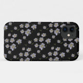 Paarse Bloemen Computer Drawn Art Case-Mate iPhone Case (Achterkant (horizontaal))