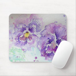 Paarse bloemen Computer Mouse Mat Pad Muismat