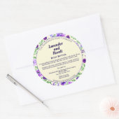 Paarse Bloemen Cosmetica Jar Label (Envelop)