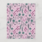 Paarse Bloemen Custom Stationery Paper (Achterkant)