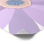 Paarse bloemen Daisy Poster (Hoek)