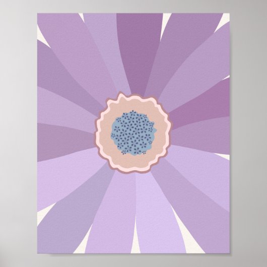 Paarse bloemen Daisy Poster (Voorkant)