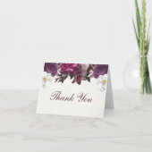 Paarse Bloemen Dank u kaarten (Voorkant)