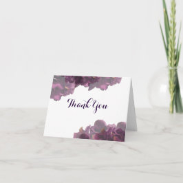 Paarse Bloemen Dank u Opmerkingen Bedankkaart
