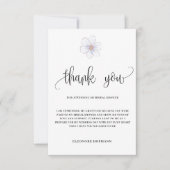 Paarse Bloemen Dank u Vrijgezellenfeest Kaart (Voorkant)